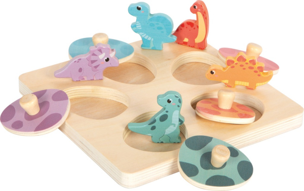 Levně small foot Dřevěné paměťové puzzle Dino