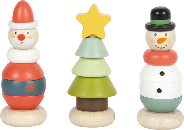 Levně small foot Dřevěná vánoční nasazovací figurka 1 ks