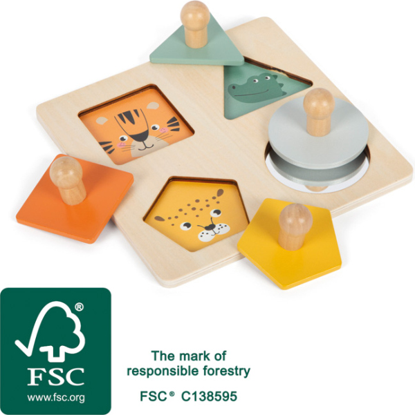 Levně small foot Dřevěné Montessori puzzle