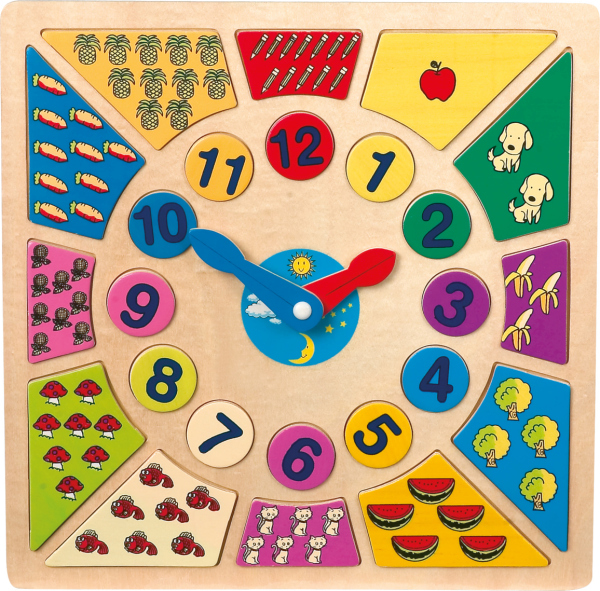 Levně small foot Vkládací výukové puzzle nauč se hodiny