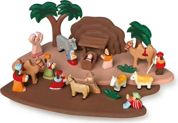 Levně small foot Dětský dřevěný betlém s figurkami