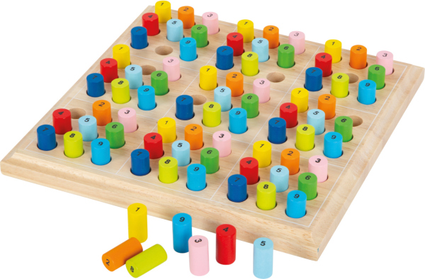 Levně small foot Dřevěné sudoku barevné válečky