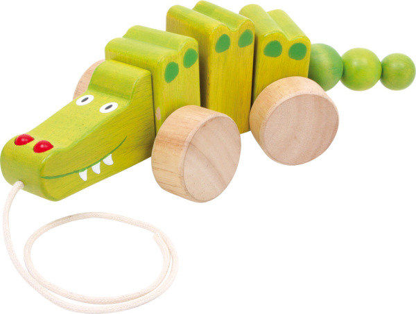 Levně small foot Dřevěný tahací krokodýl