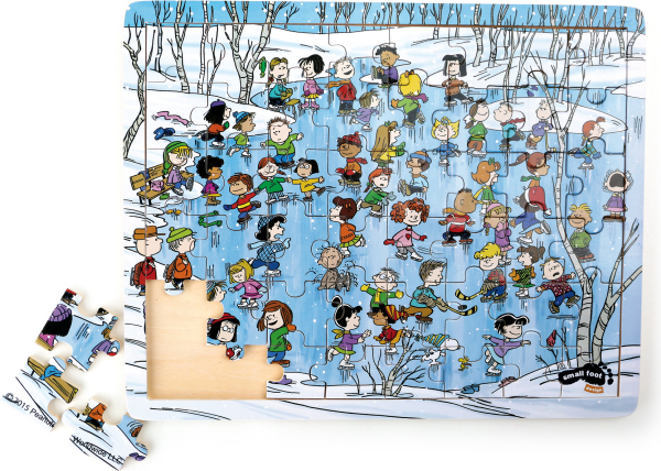 Levně small foot Dřevěné puzzle Snoopy v zimě