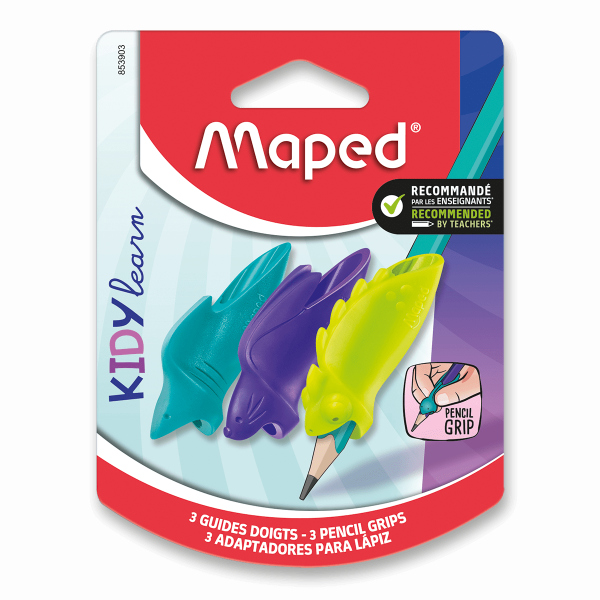 Levně Nástavec na tužku Finger Guide Maped Kidy Learn Grip Animals - 3 ks