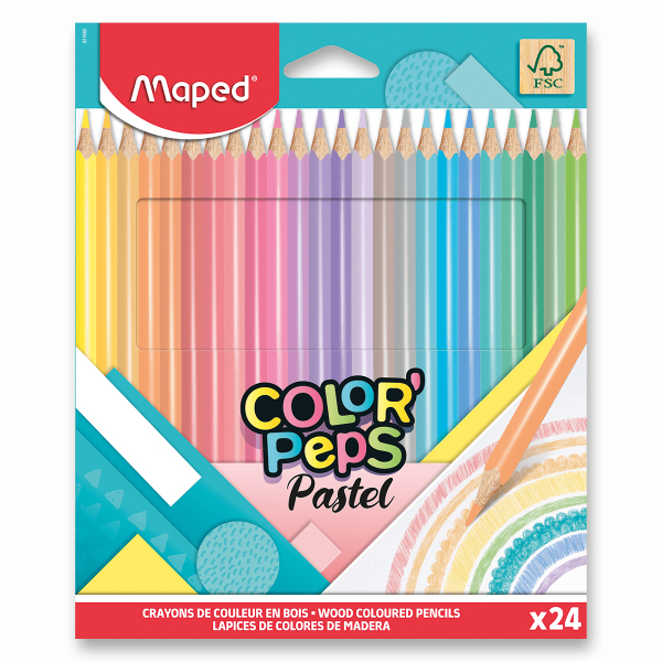 Pastelky Maped ColorPeps Pastel - 24 ks Maped