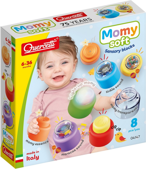 Levně Quercetti Měkké senzorické kostky Momy Soft