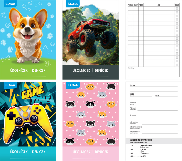 Úkolníček A5 LUMA mix 2