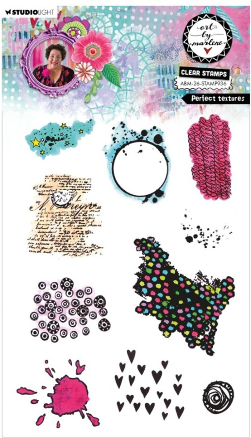 Studio Light Gelová razítka Studio Light 26“, 10 ks - Perfektní textury