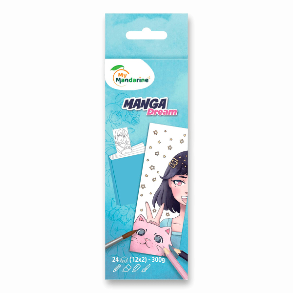 Omalovánky v podobě knižní záložky My Mandarine Manga Dream