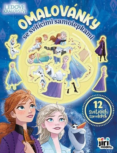 Omalovánky se svítícími samolepkami: Ledové království