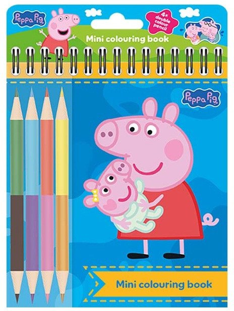 Prasátko Peppa - Mini omalovánky s pastelkami