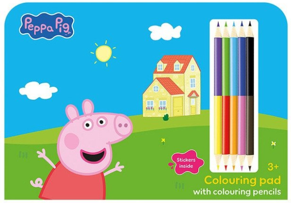 Prasátko Peppa - Kreslící set s pastelkami