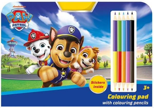Tlapková patrola - Kreslící set s pastelkami