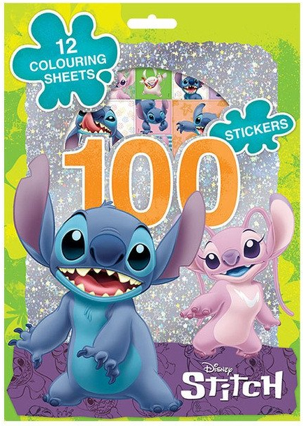 Lilo  Stitch - 100 samolepek s omalovánkovými listy