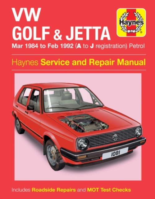 VW Golf a Jetta Mk 2 Petrol (Mar 84 - Feb 92) Haynes Repair Manual