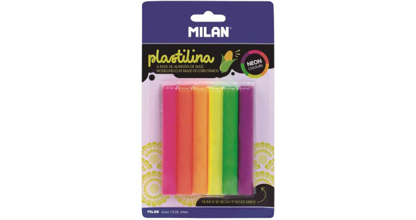 Plastelína 6 ks NEON