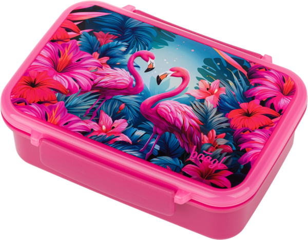 BAAGL Box na svačinu s přihrádkami Flamingo