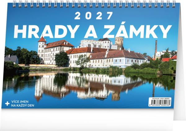 NOTIQUE Stolní kalendář Hrady a zámky 2027, 23,1 x 14,5 cm