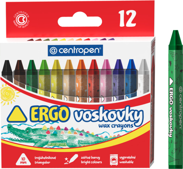 Voskovky CENTROPEN 9531/12 barev trojhranné