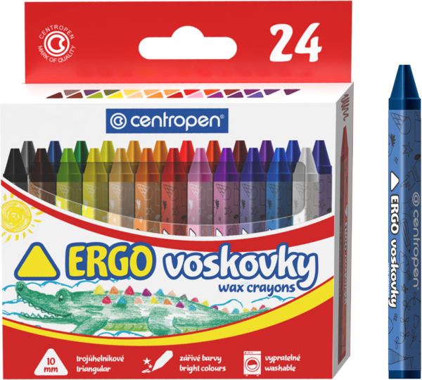 Voskovky CENTROPEN 9531/24 barev trojhranné
