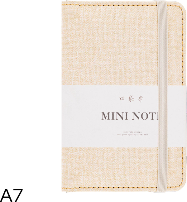 Zápisník A7 linka 96l DELI 22235 bílý