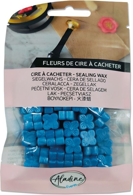Aladine Pečetní vosk granulovaný Aladine - perleťový - VYBERTE ODSTÍN - Pečetní vosk granulovaný Aladine - bleu ciel nacré, perleťový nebesky modrý