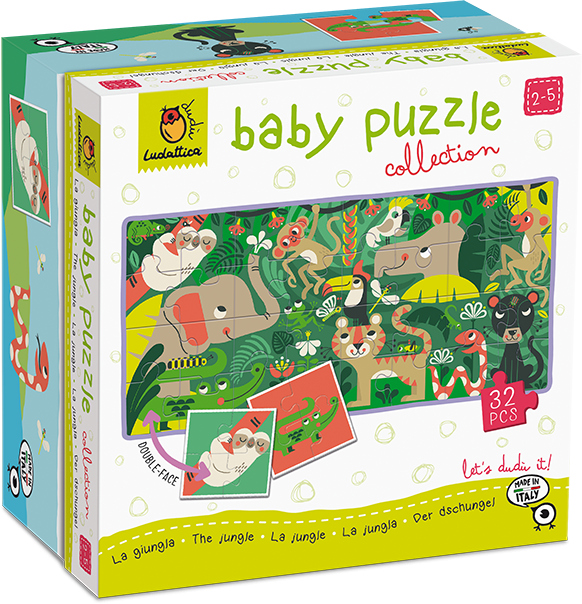 Ludattica - Oboustranné puzzle pro nejmenší Džungle