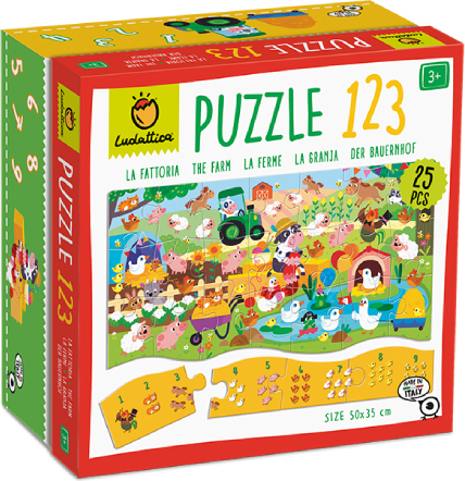 Ludattica - Puzzle 123, nauč se počítat - Farma