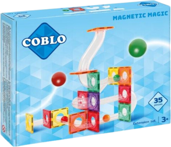 COBLO - Magnetická stavebnice - kuličková dráha - 35 dílů - Classic