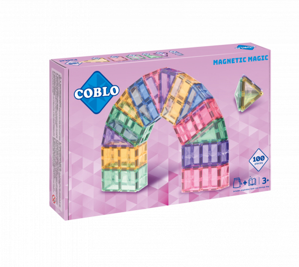 COBLO - Magnetická stavebnice 100 dílů - Pastel