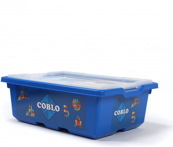 COBLO - Magnetická stavebnice 200 dílů - Školní box s kartičkami Coblo
