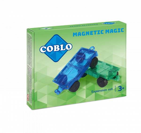 COBLO - Magnetická stavebnice podvozek pro auta - 2ks Coblo