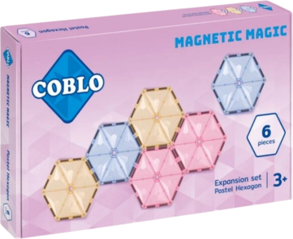 COBLO - Rozšiřující sada 6 dílů - šestiuhelníky - Pastel Coblo