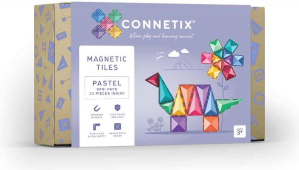 Connetix - Magnetická stavebnice - 32 dílků - pastelové Connetix