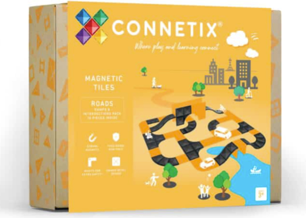Connetix - Magnetická stavebnice - Balení- rampy a křižovatky 16 dílů Connetix