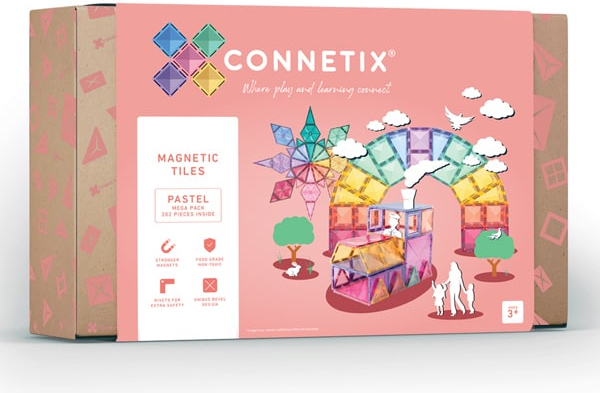 Connetix - Magnetická stavebnice - pastelové barvy 202 dílů Connetix