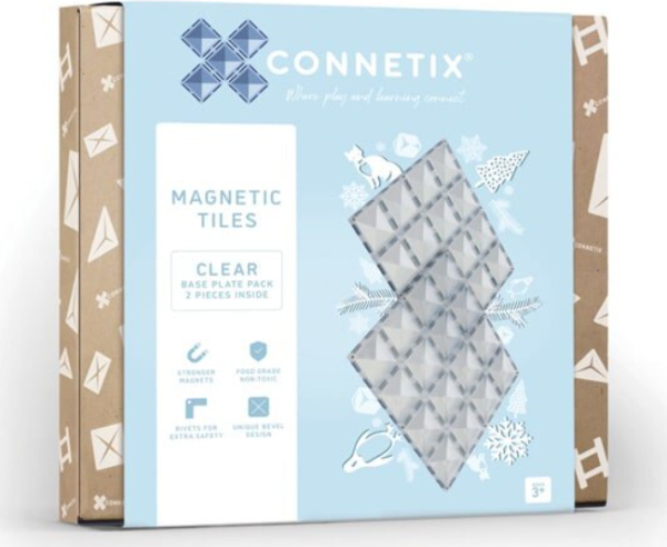 Connetix - Magnetická základna 2 díly - průhledná Connetix