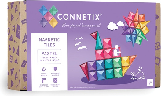 Connetix - Magnetická stavebnice startovací sada - pastelová - 64 dílků Connetix