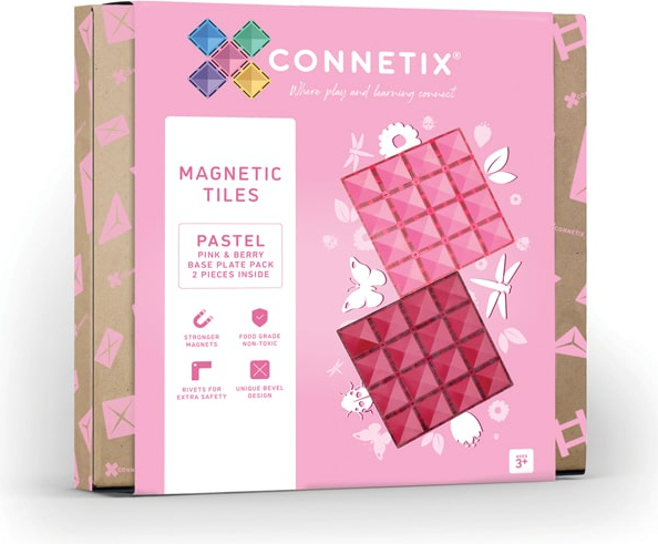 Connetix - Magnetická základna 2 díly - růžová, fialová Connetix