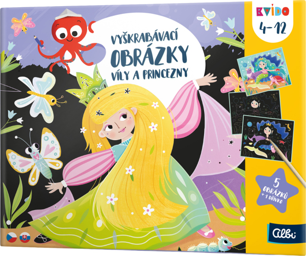 Vyškrabávací obrázky: Víly a princezny - Kvído
