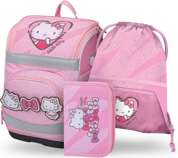 BAAGL SET 3 Zippy Plus Hello Kitty Sweet Leopard: aktovka, penál, sáček GRS