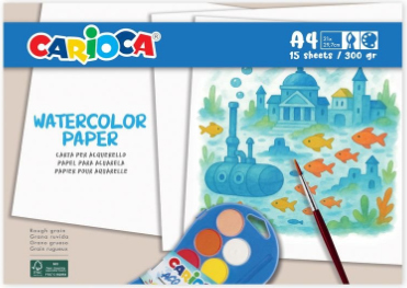 Carioca Papír akvarelový A4 - 15 ks