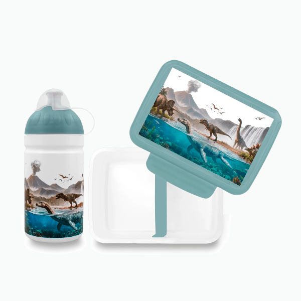 Set Zdravá lahev 0,5 l a Zdravá sváča - dinosauří svět