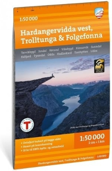 Hardangervidda vest, Trolltunga a Folgefonna