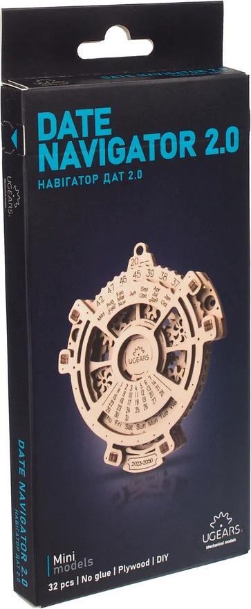 Ugears 3D dřevěná mechanická skládačka Kalendář