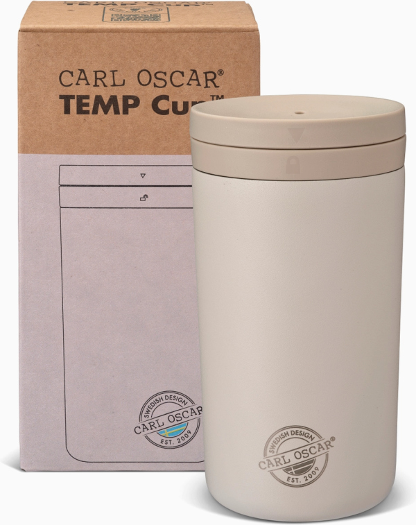 Carl Oscar - Twist n´sip TEMPCup™- termohrnek - béžový