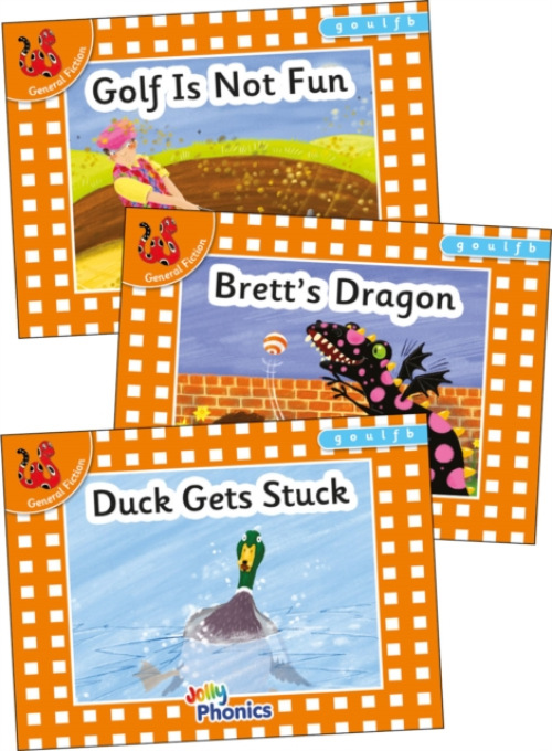 Jolly Phonics Orange Level Readers Set 3, in Precursive Letters (British English edition)