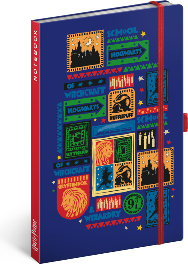 NOTIQUE Notes Harry Potter – Bradavice, linkovaný, 13 x 21 cm