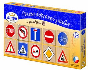 Pexeso dopravní značky 36 ks v krabici